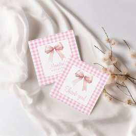 Étiquettes Cadeau Balise Coquette Baby shower de fille Merci rose