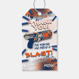 Étiquettes-cadeau Balise Dart Gun Merci