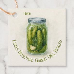 Étiquettes Cadeau Balise Date personnalisée - Pochettes à l'ail fait