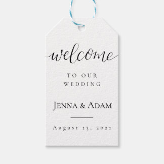 Étiquettes-cadeau Balise de bienvenue du mariage