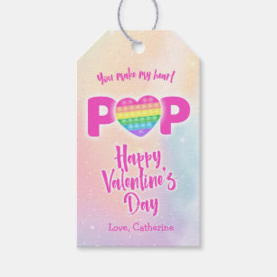 Étiquettes-cadeau Balise de cadeau de Mon coeur Pop Valentine