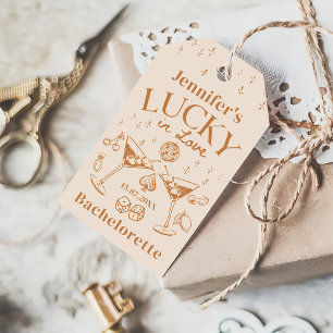 Étiquettes-cadeau Balise de cadeau Lucky In Love Cocktail Bacheloret