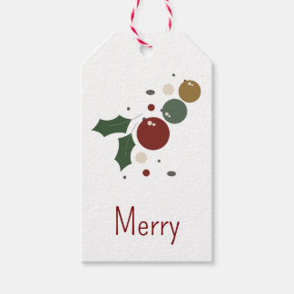 Étiquettes-cadeau Balise de cadeau Whimsical Botanical Holiday - Orn
