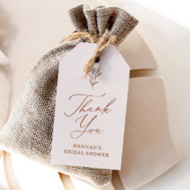 Étiquettes-cadeau Balise de Fête des mariées minimaliste pour le sau