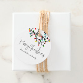 Étiquettes Cadeau Balise de fête légère de Noël mignonne