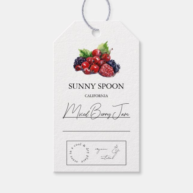 Étiquettes-cadeau Balise de hachage mixte Berry (Devant)