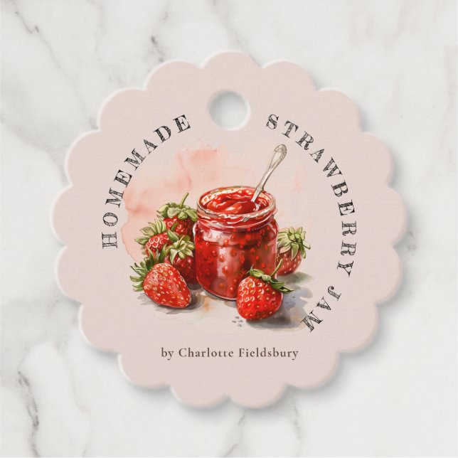 Étiquettes Cadeau Balise de hachage personnalisée de confiture de fr (Devant)