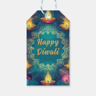 Étiquettes-cadeau Balise de joie Diwali - Léger et amour