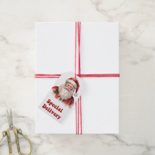 Étiquettes-cadeau Balise de livraison du Père Noël Festif pour la fê