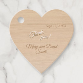 Étiquettes Cadeau Balise de mariage en Merci de pin clair