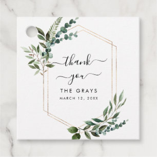 Étiquettes Cadeau Balise de mariage vert Favor