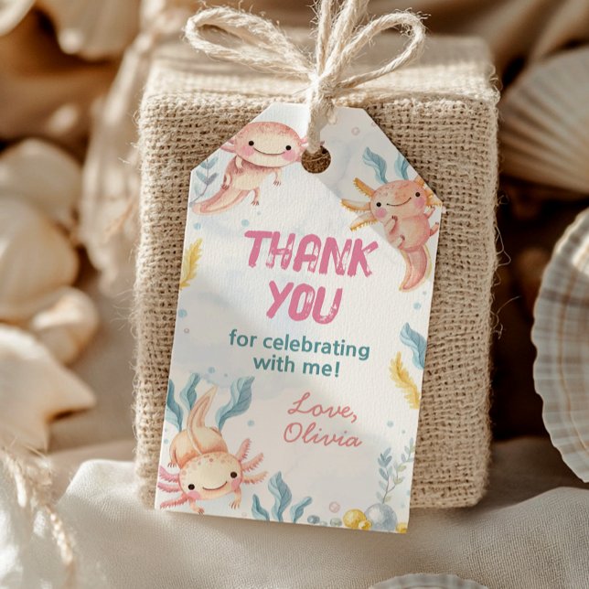 Étiquettes-cadeau Balise de Merci d'anniversaire de la fille mignonn (Créateur téléchargé)