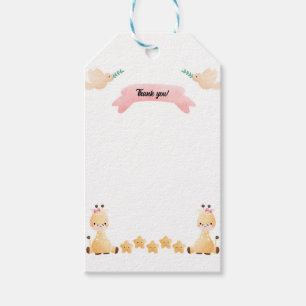 Étiquettes-cadeau Balise de Merci de Giraffe Bébé mignonne