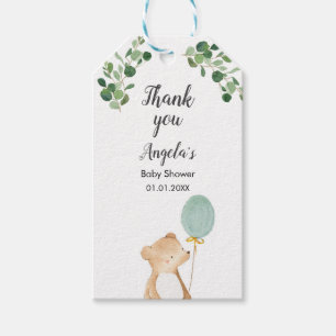 Étiquettes-cadeau Balise de Merci de l'ours mignon. Étiquettes-cadea