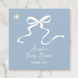Étiquettes Cadeau Balise de préférence Baby shower bleu roux Dusty