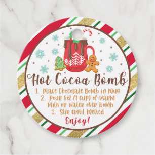 Étiquettes Cadeau Balise de préférence de la bombe de cacao chaud