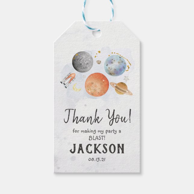 Étiquettes-cadeau Balise de préférence d'espace (Devant)