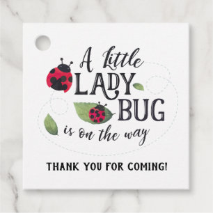 Étiquettes Cadeau Balise de préférence du Baby shower Little Ladybug