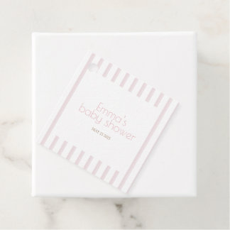 Étiquettes Cadeau Balise de préférence du Carré Citrouille rose