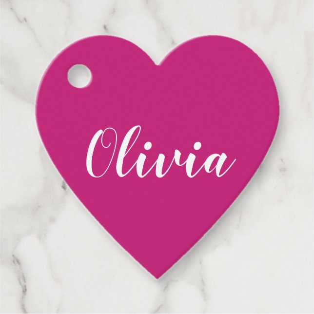 Étiquettes Cadeau Balise de préférence en forme de coeur (Devant)