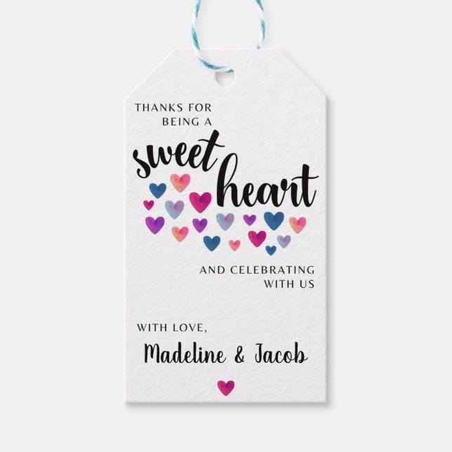 Étiquettes-cadeau Balise de préférence Little Sweetheart (Devant)