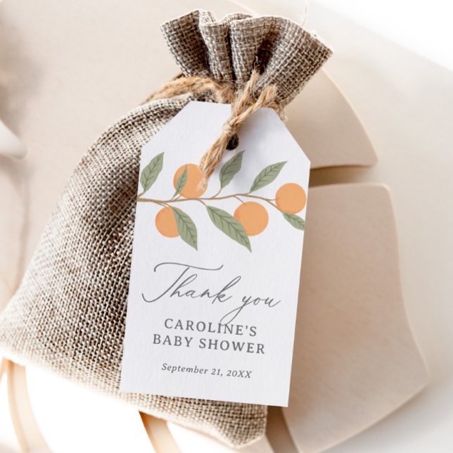 Étiquettes-cadeau Balise de préférence pour le Baby shower Citrus Li (Créateur téléchargé)