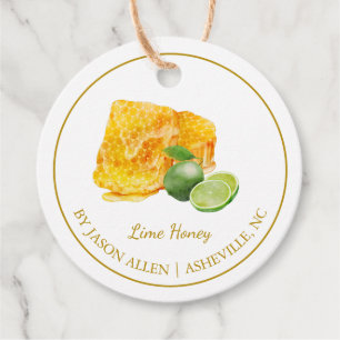 Étiquettes Cadeau Balise de suspension de miel simple (Honeypeb Lime