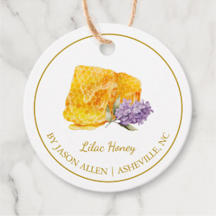 Étiquettes Cadeau Balise de suspension de miel simple Lilac Infusée 
