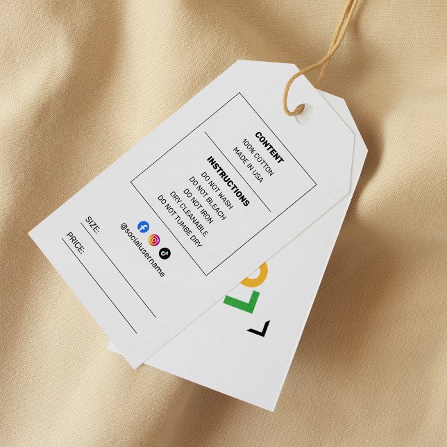 Étiquettes-cadeau Balise de vêtements pour petites entreprises perso (Créateur téléchargé)