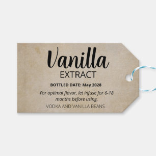Étiquettes-cadeau Balise d'extraction de vanille personnalisable VE0