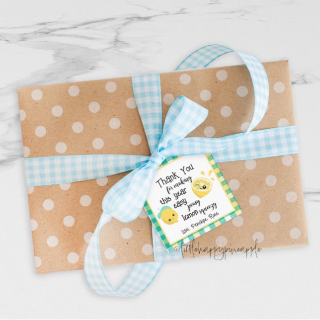Étiquettes Cadeau Balise Easy Peasy Lemon Squeezy Teacher Merci (Créateur téléchargé)