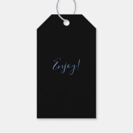 Étiquettes-cadeau Balise "Enjoy" Black Gift