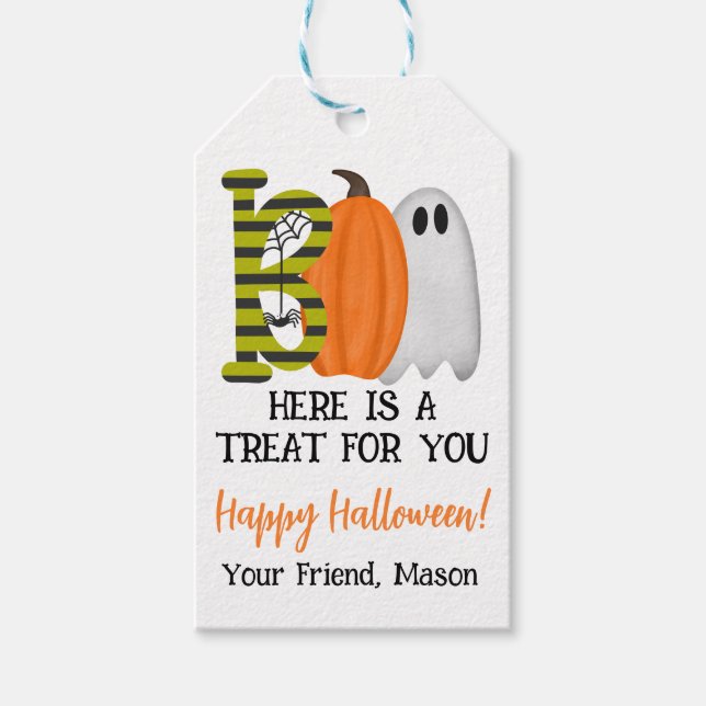 Étiquettes-cadeau Balise Faveur cadeau Halloween (Devant)