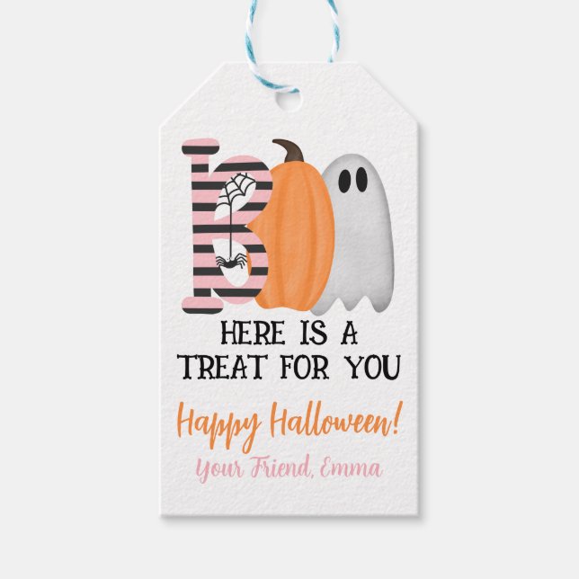 Étiquettes-cadeau Balise Faveur cadeau Halloween (Devant)