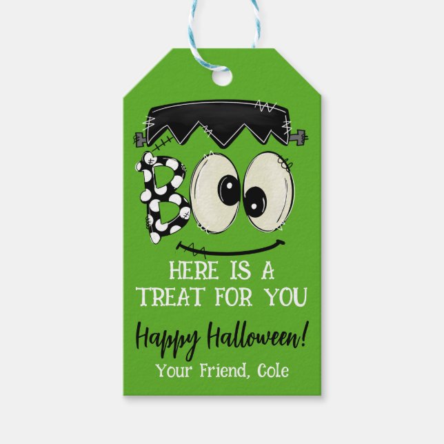 Étiquettes-cadeau Balise Faveur cadeau Halloween (Devant)
