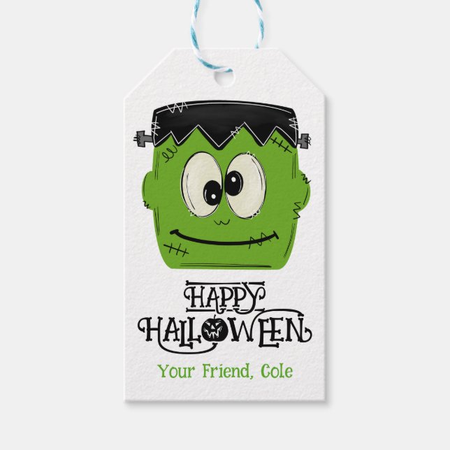 Étiquettes-cadeau Balise Faveur cadeau Halloween (Devant)
