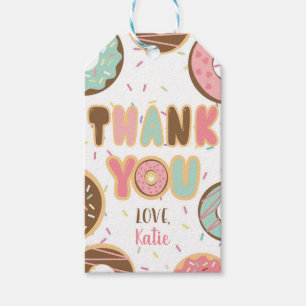 Étiquettes-cadeau Balise Favor Merci Donut