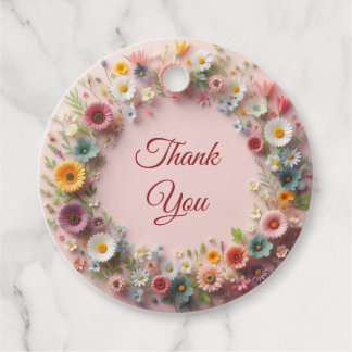 Étiquettes Cadeau Balise Favor Merci floral