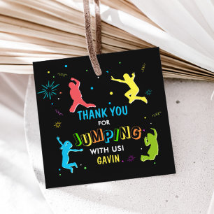 Étiquettes Cadeau Balise Favoris Carré de fête d'anniversaire Jump &