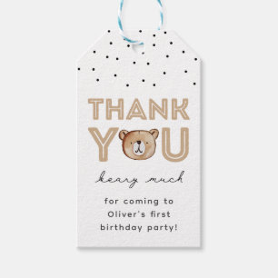 Étiquettes-cadeau Balise Favoriser l'anniversaire de l'ours Étique