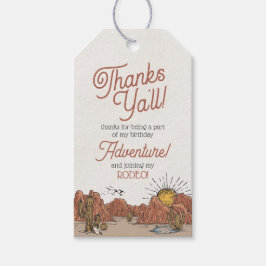 Étiquettes-cadeau Balise Fête d'anniversaire Wild West Rodeo Favoris