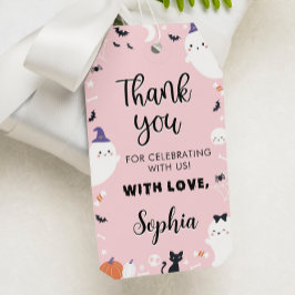 Étiquettes-cadeau Balise Fille Rose Fantôme Anniversaire Merci