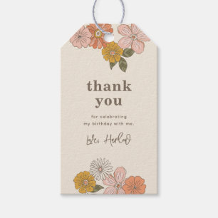 Étiquettes-cadeau Balise Fleur Favor Retro Favor