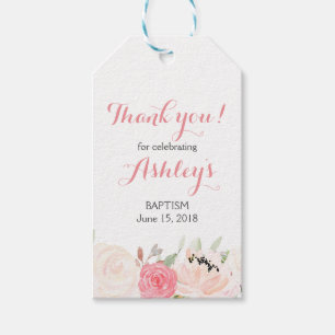 Étiquettes-cadeau Balise Fleur Rose Favoriser, Balise Cadeau