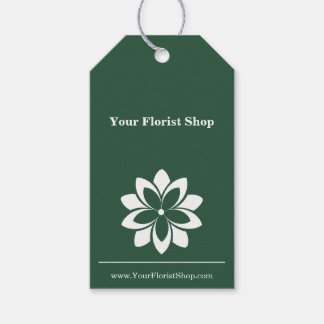 Étiquettes-cadeau Balise 🌸 Florist Logo personnalisé et QR Code Flo