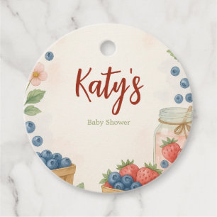 Étiquettes Cadeau Balise Fraise et bleuets de Berry Sweet Favoriser