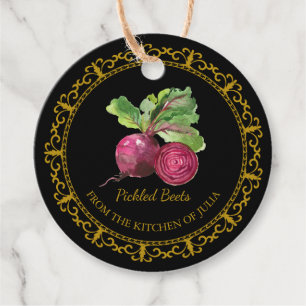 Étiquettes Cadeau Balise Hang Pickle de betterave vintage maison