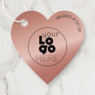 Étiquettes Cadeau Balise Hang Rose Gold du logo de l'entreprise
