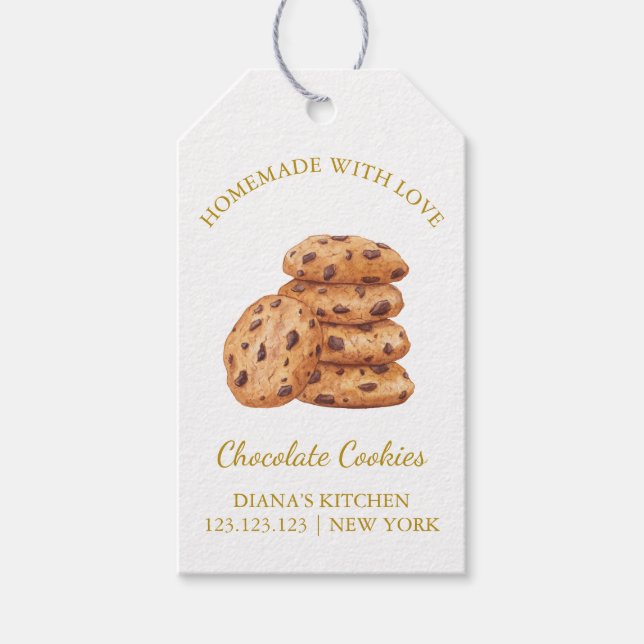 Étiquettes-cadeau Balise Hang simple de biscuits frais faits maison  (Devant)