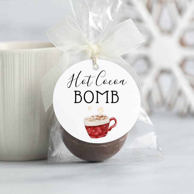 Étiquettes Cadeau Balise Indications des bombes au chocolat chaud (Créateur téléchargé)